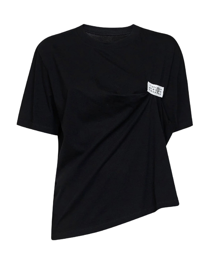 T-Shirt Draped Detail Black T-shirts & Jerseys