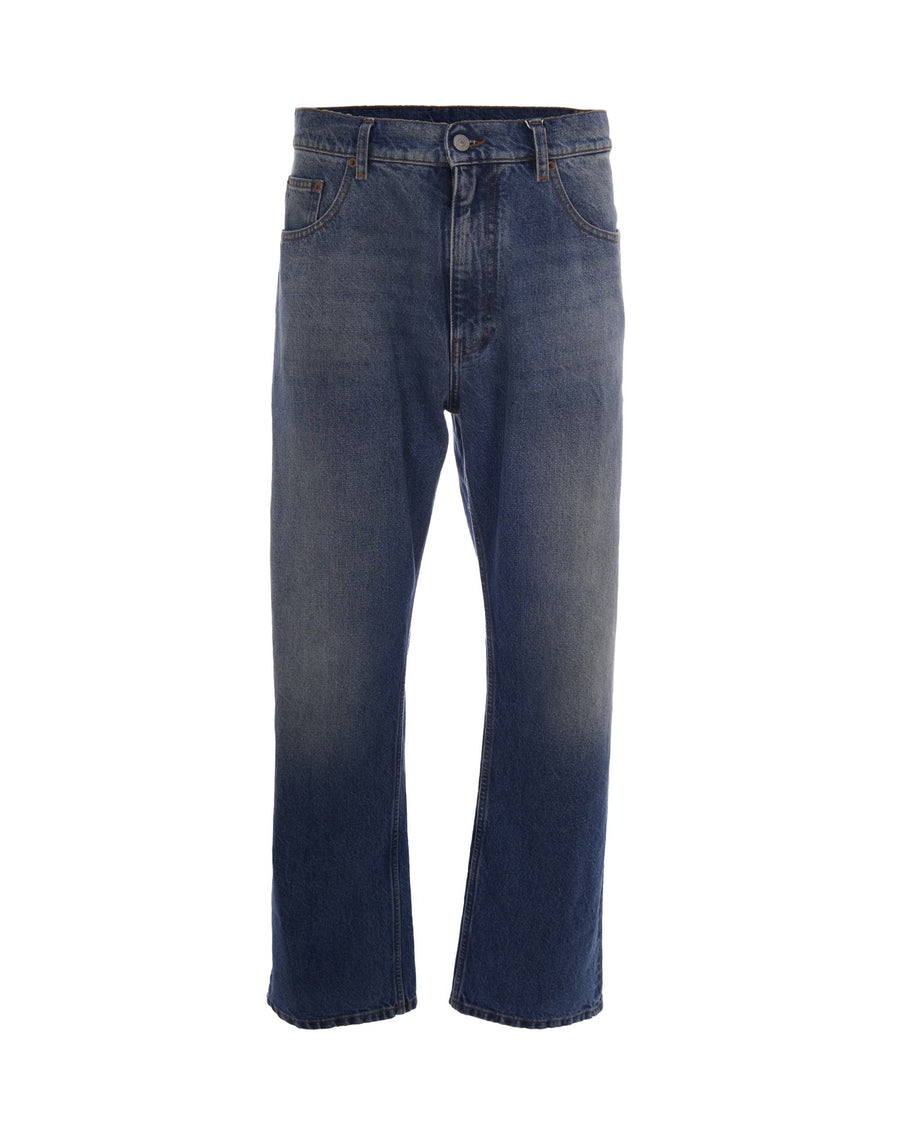 Jeans Straight-Leg Medium Blue