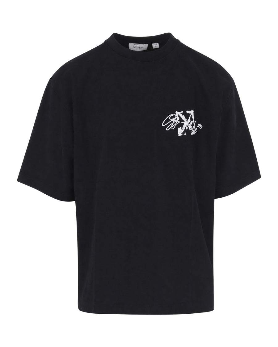 Crew-Neck T-Shirt Black Cotton T-shirts