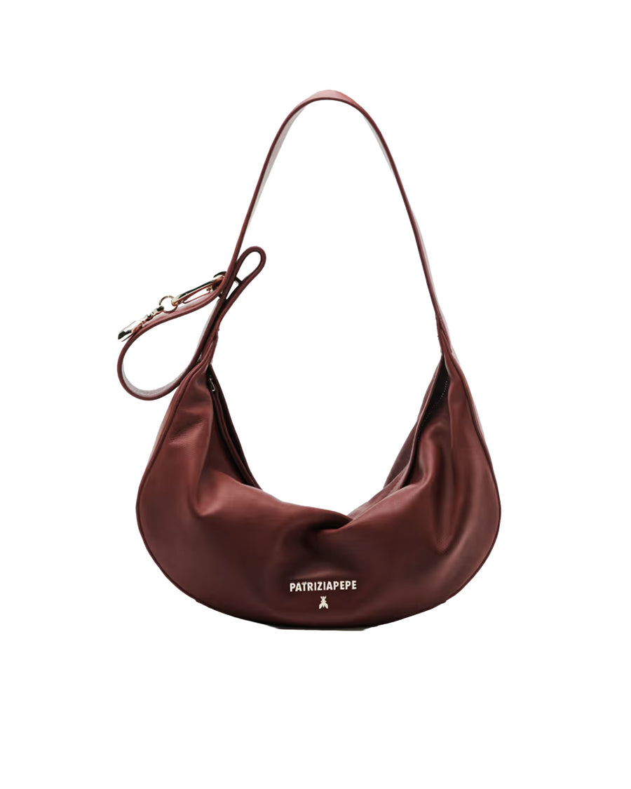 Shoulder Bag New Moon Medium Leather Hot Brown Calfskin; Lining: Polyester