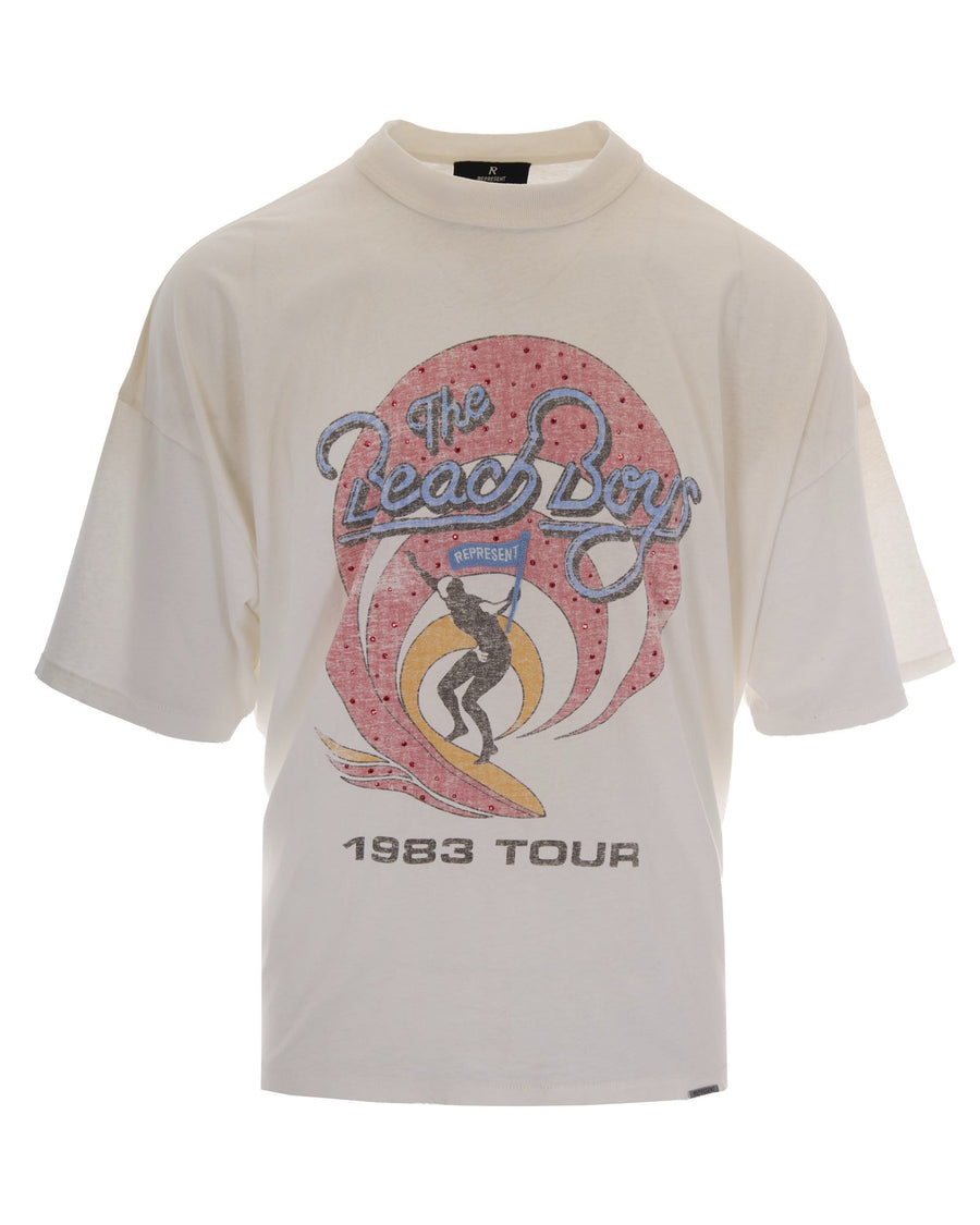 T-Shirt Beach Boys Washed Ecru Cotton T-shirts