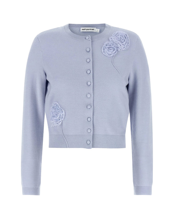 Cardigan Preppy Lace Blue Main: Polyester Cardigans