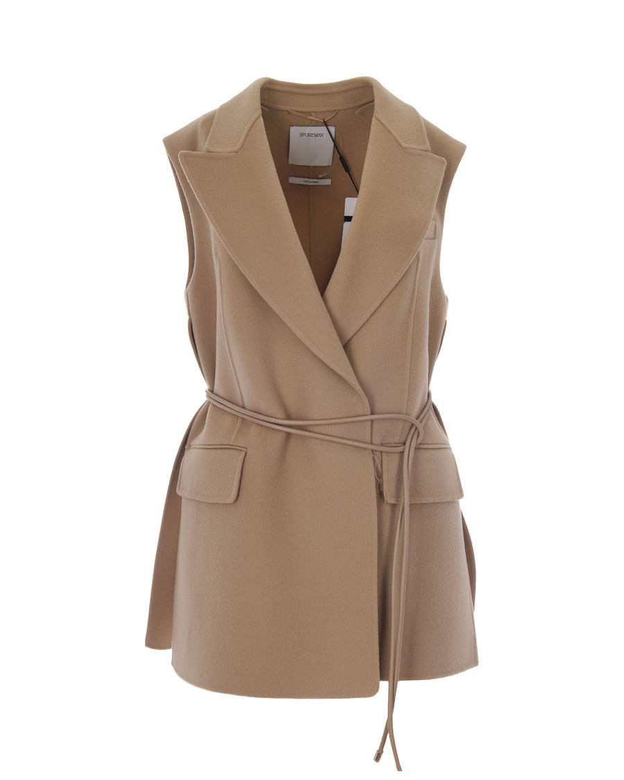 Sleeveless Blazer Rapido Camel Waistcoats & Gilets