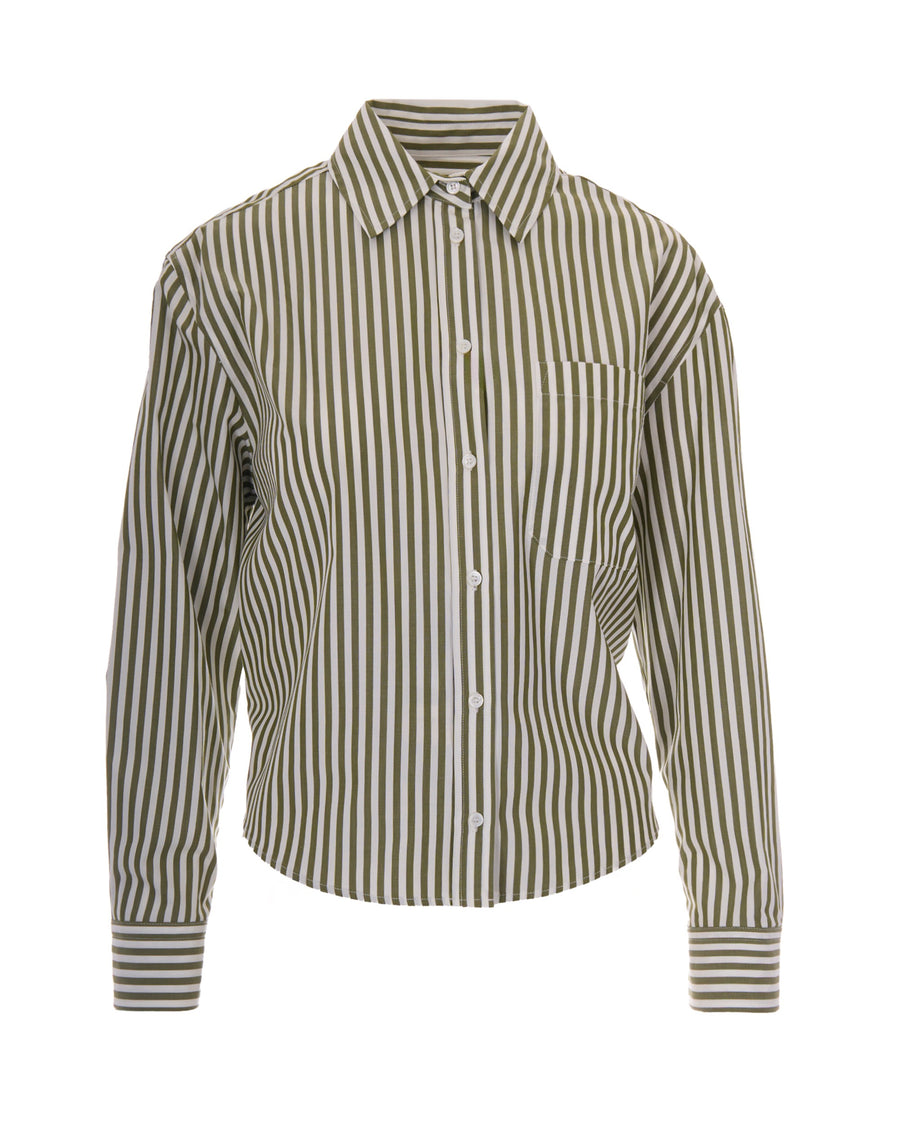 Shirt Panetto Pistachio Stripe Stripe/off White Cotton