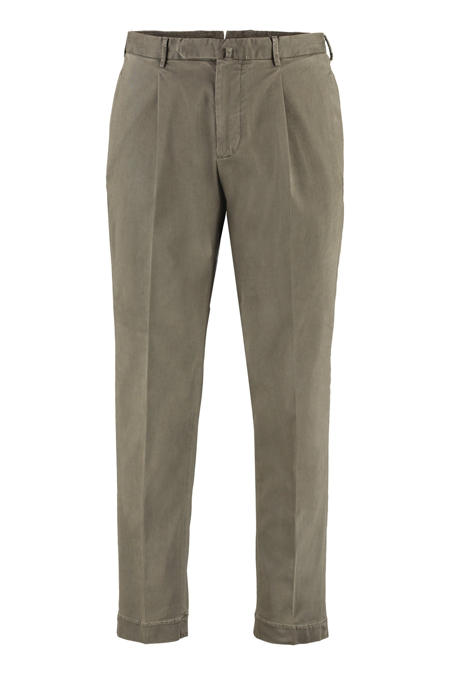 Chino Trousers Stretch Cotton Green Chinos