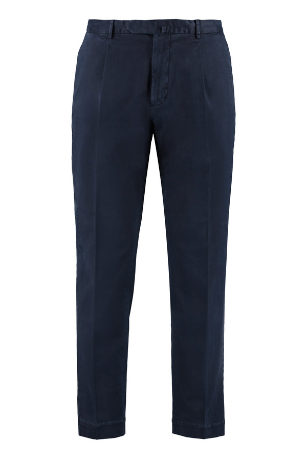 Chino Trousers Stretch Cotton Blue Chinos