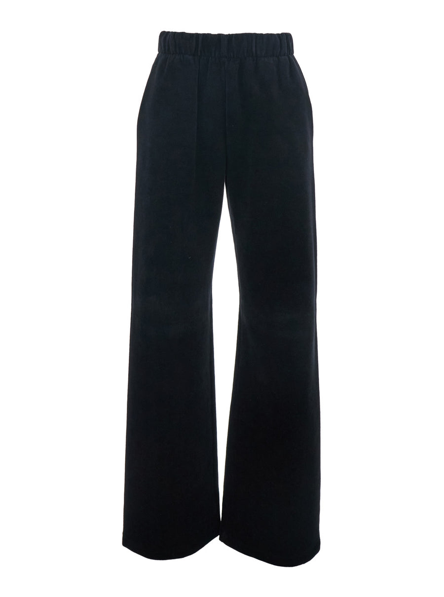Black Jogger Pants With Elastic Waistband Cotton Trousers