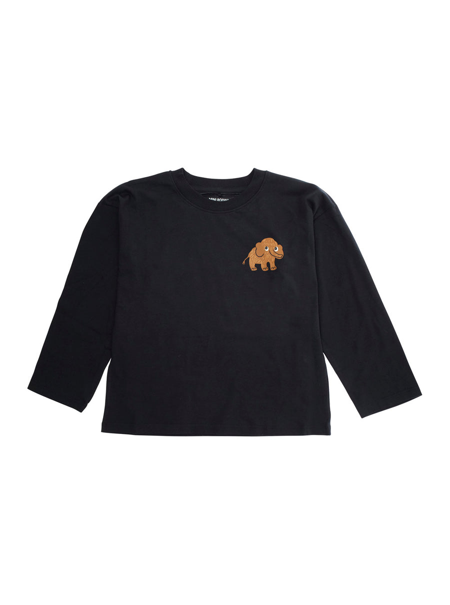 Black Crewneck T-Shirt With Logo Print Cotton T-shirts