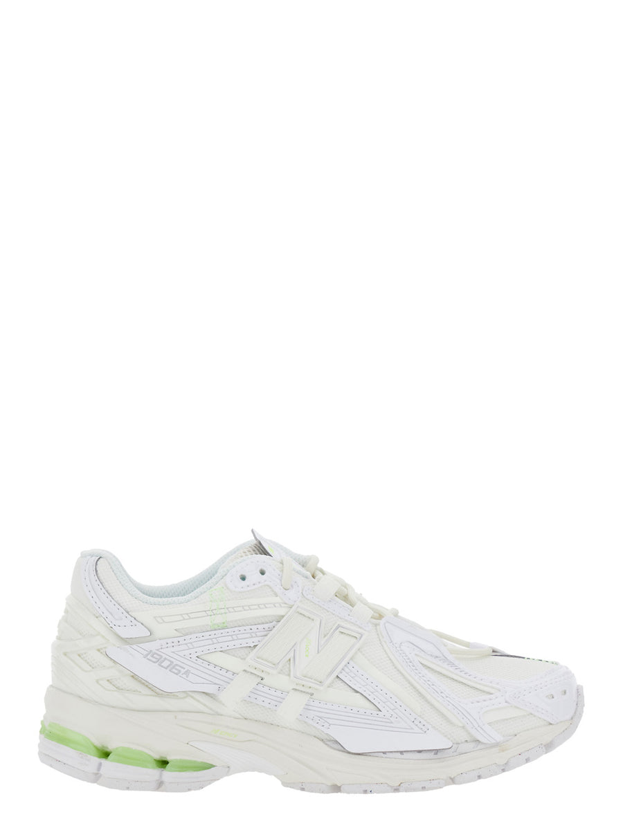 White Sneaker With Mesh Design Synthetic Fabric Trainers
