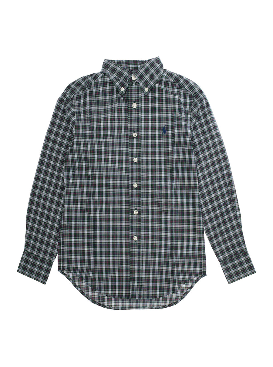 Green Shirt With Pony Embroidery Cotton