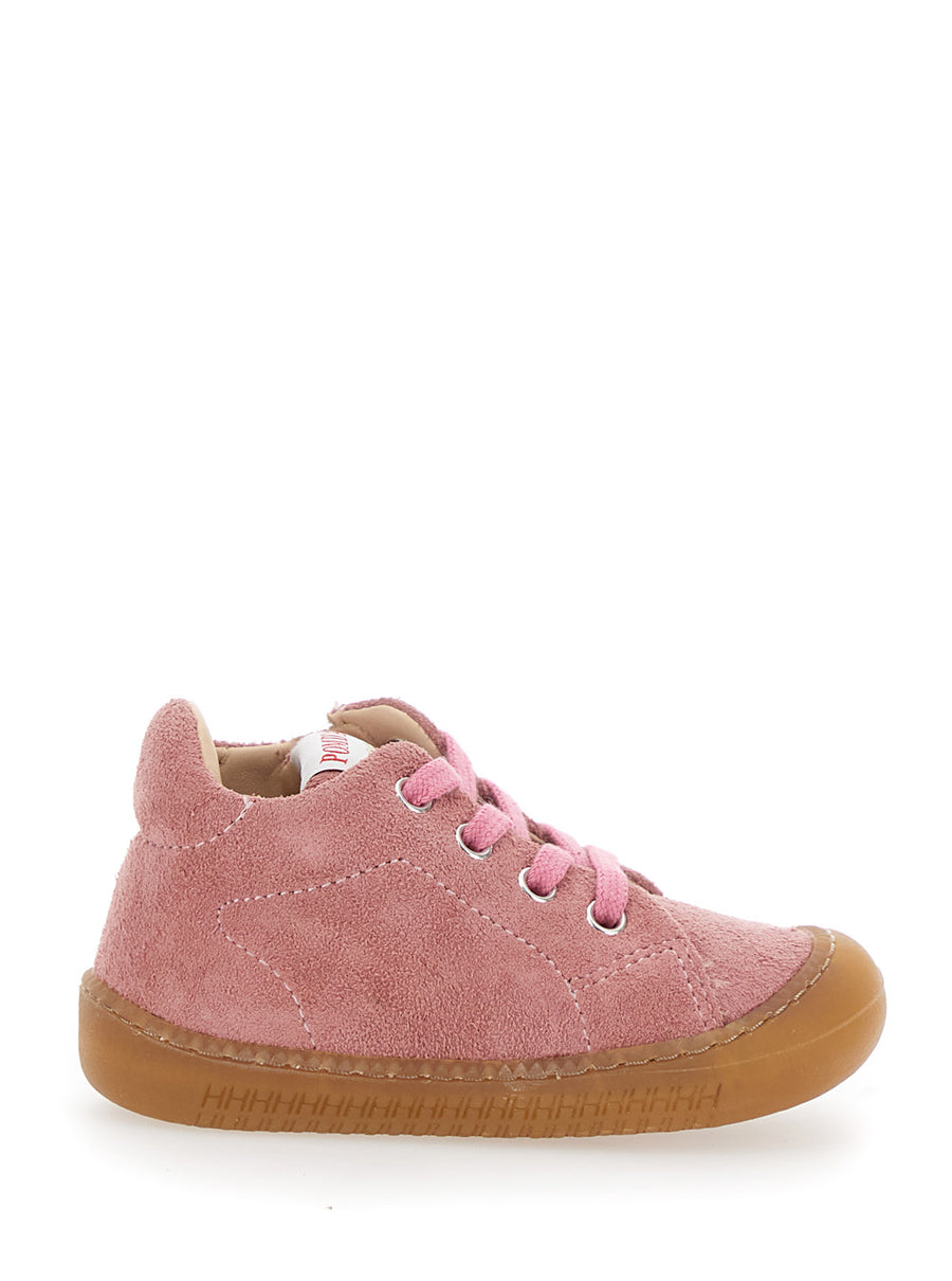 Pink Low-Top Sneaker With Logo Rubber Trainers