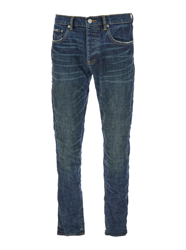 Blue Low Rise Stonewashed Jeans Cotton