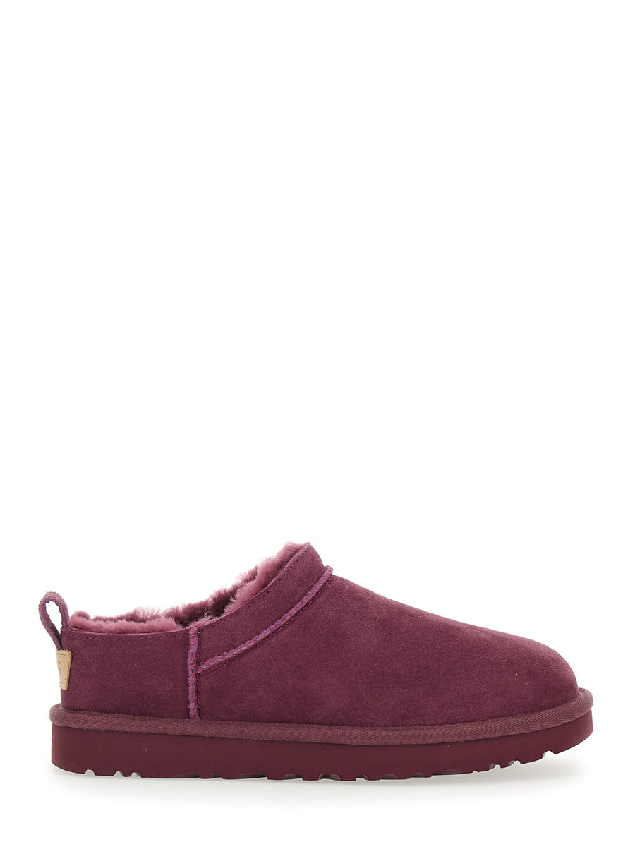 Classic Micro Bordeaux Ankle Boots Leather