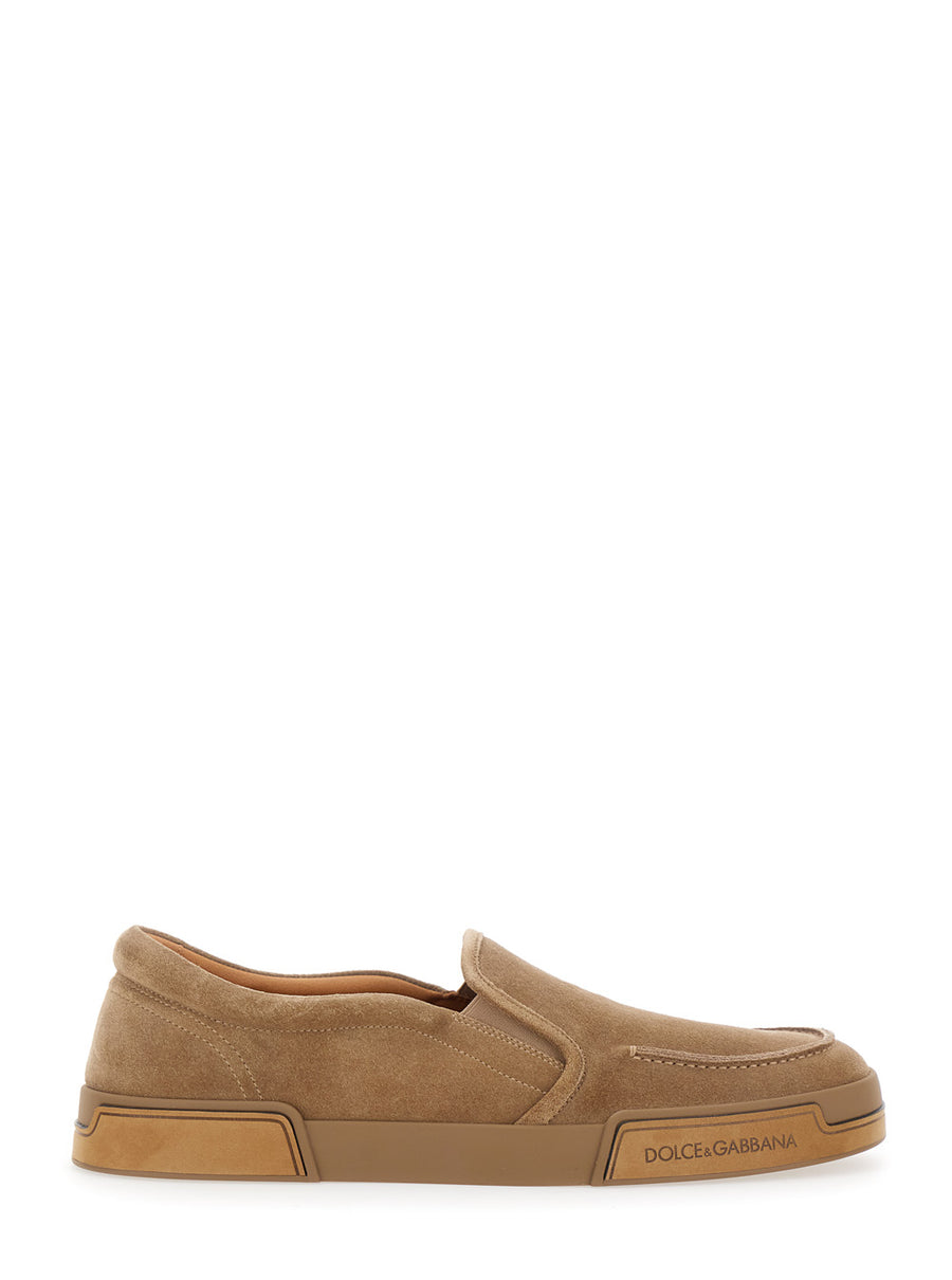 Portofino Brown Sneakers With Logo Sole Rubber Trainers