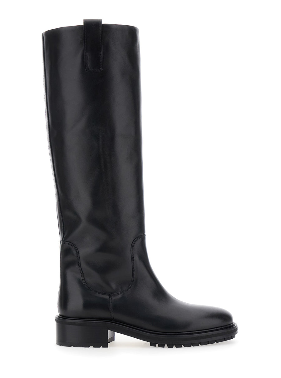 Knee-High Boots Henry Black Leather Calf