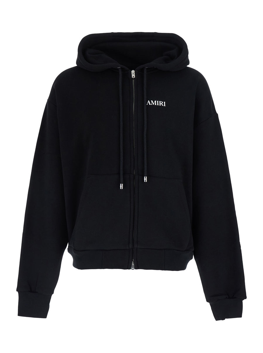 Hooded Zip Sweatshirt Black Sweatshirts