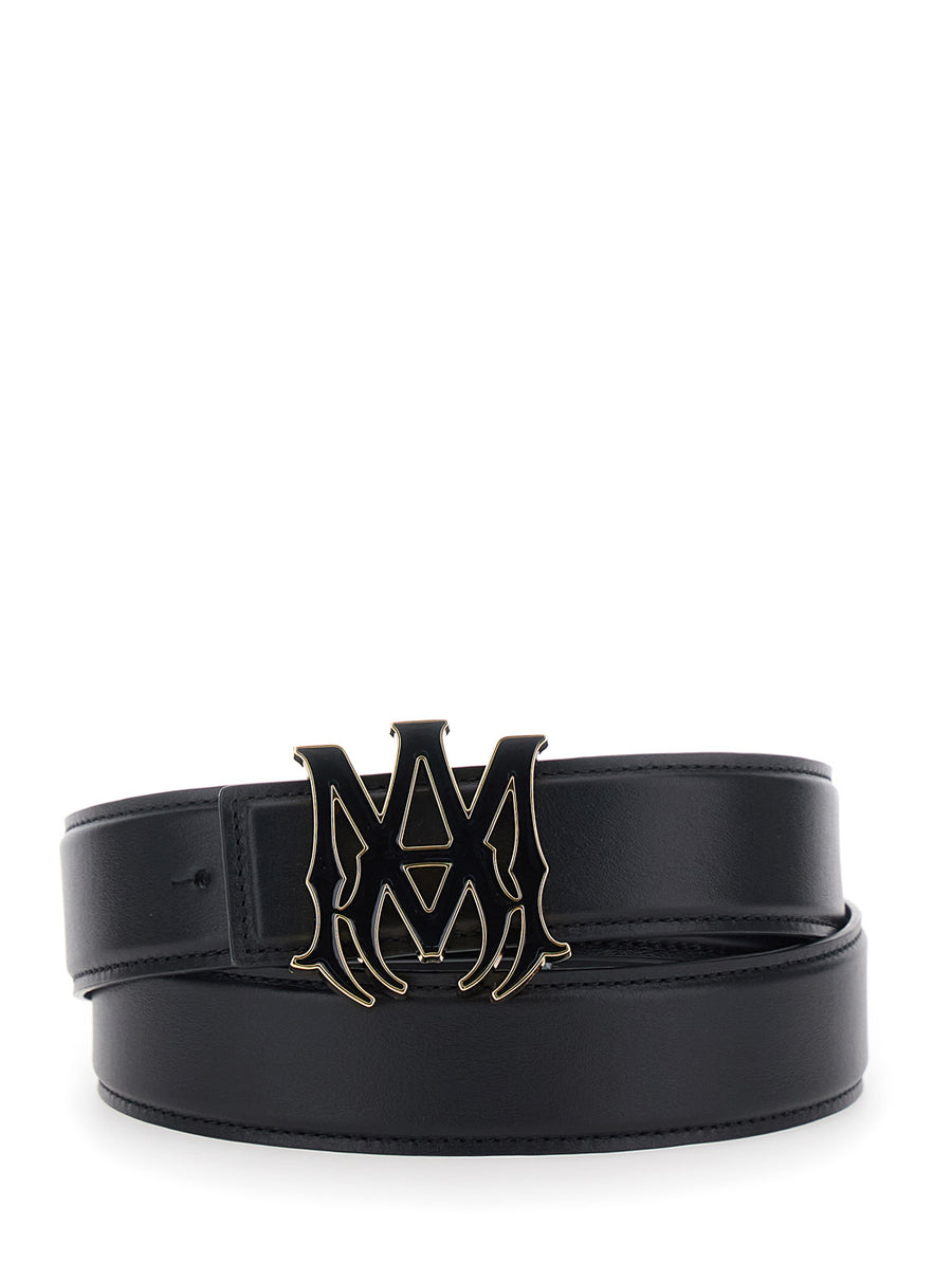 Belt Ma Core Logo Black Leather
