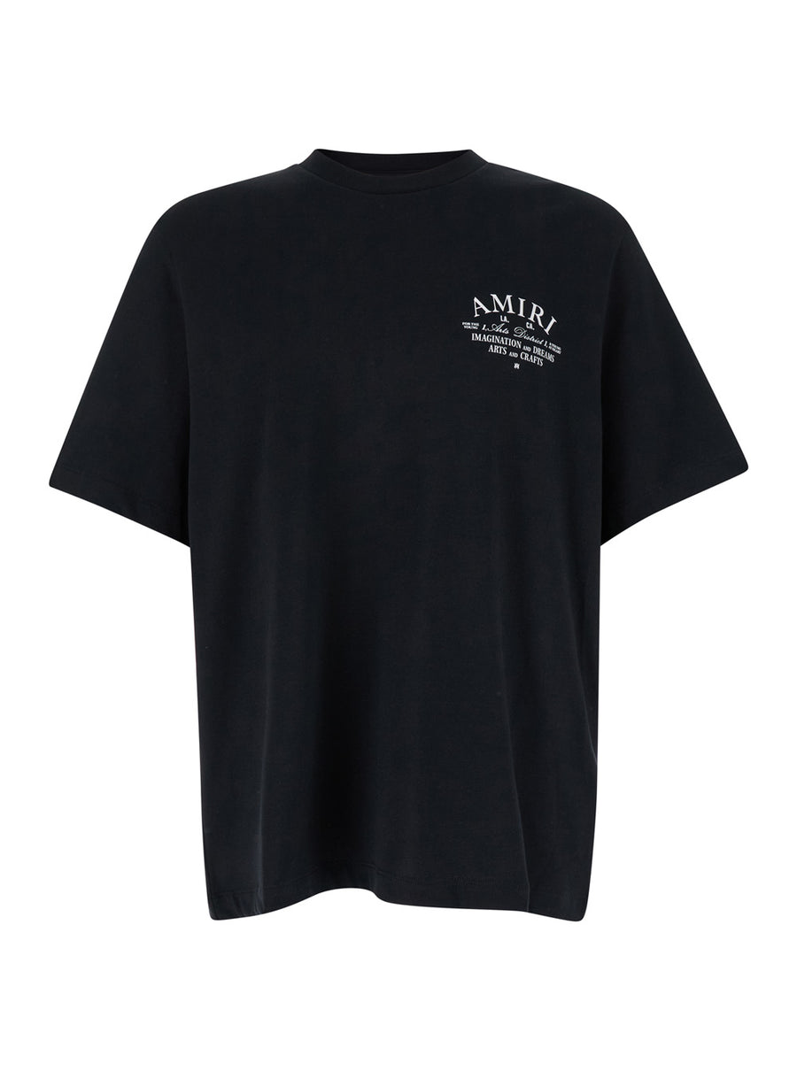 T-Shirt Crew Neck Black Cotton T-shirts