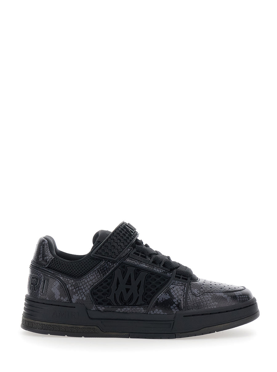 Sneakers With Leather Details Black Trainers