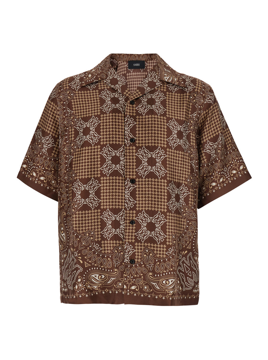 Bowling Shirt Brown Silk