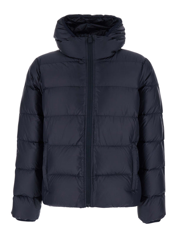 Puffer Jacket Blue Tech Fabric Polyester Padded & Down
