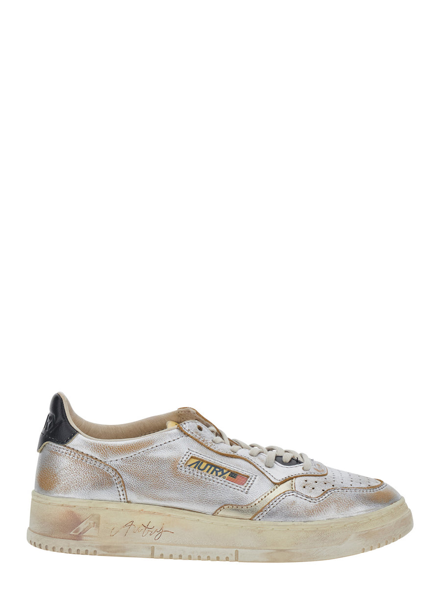 Sneakers Metallic Leather Trainers