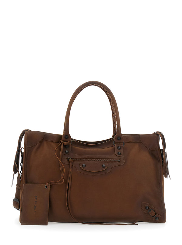 Handbag Le City Brown Leather Handbags