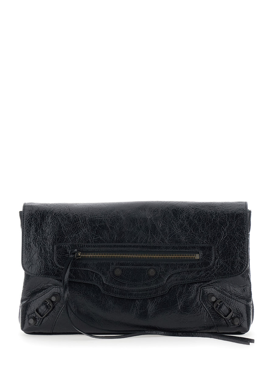 Clutch Le City Black Leather Bags