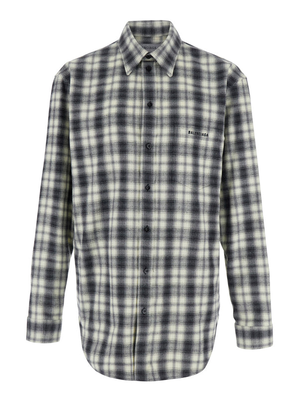 Shirt Grey Cotton Flannel