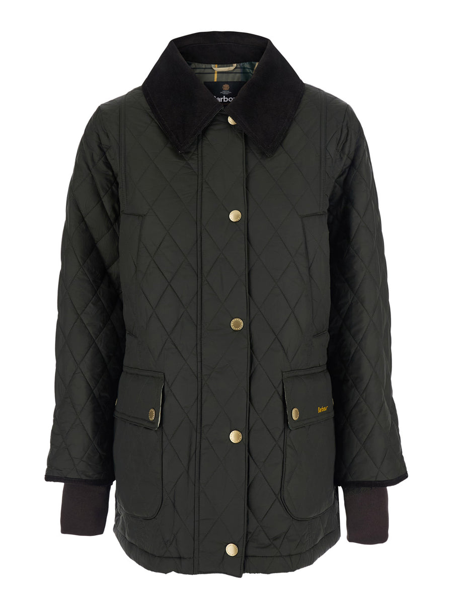 Quilted Jacket Modern Beadnell Green Tech Fabric Coat