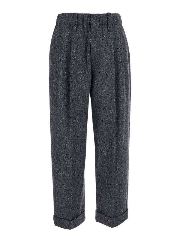 Trousers Donegal Grey Virgin Wool