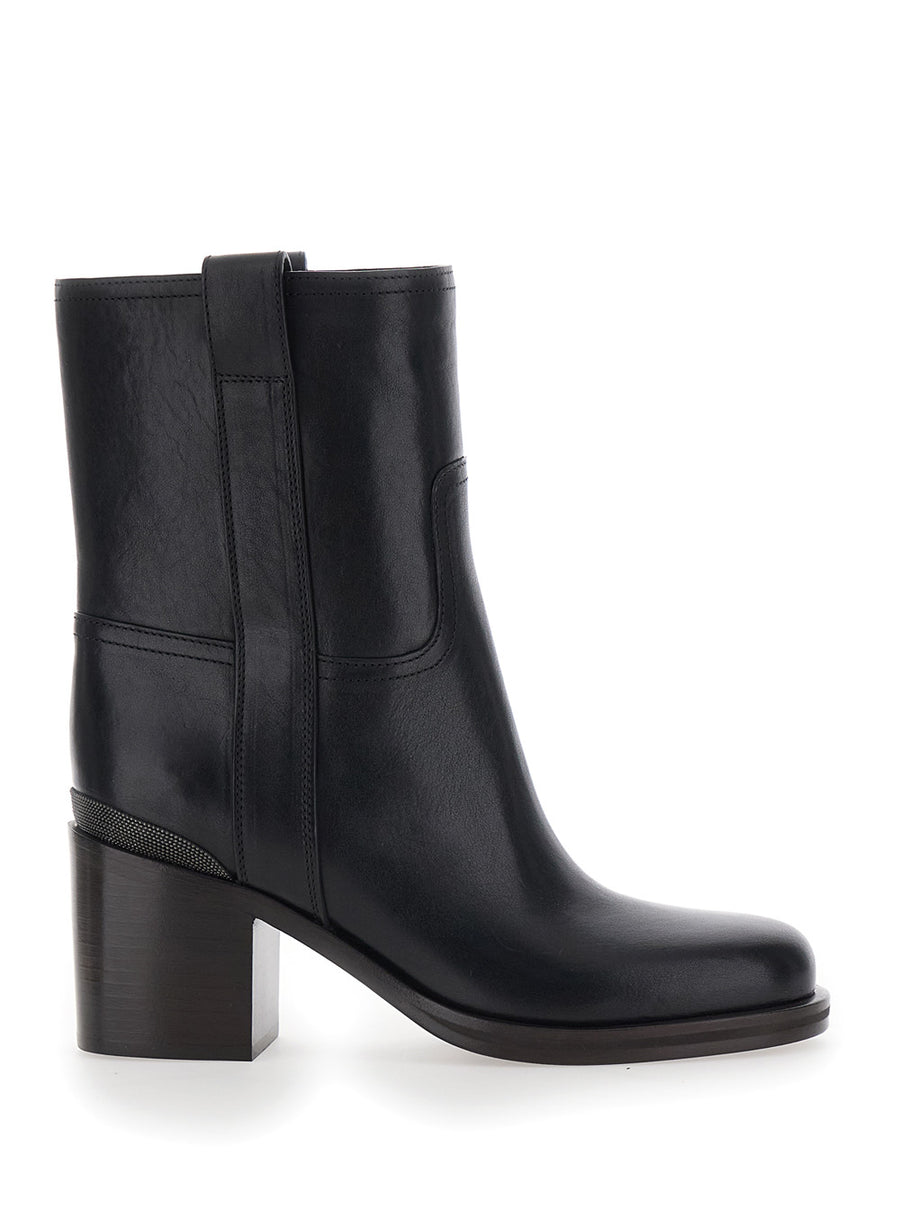 Ankle Boots Black Leather