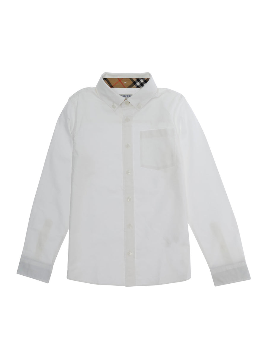 Boys Shirt White Cotton
