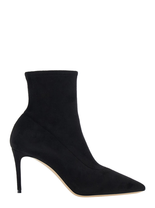 Ankle Boots Julia Camel Stretch Black Leather