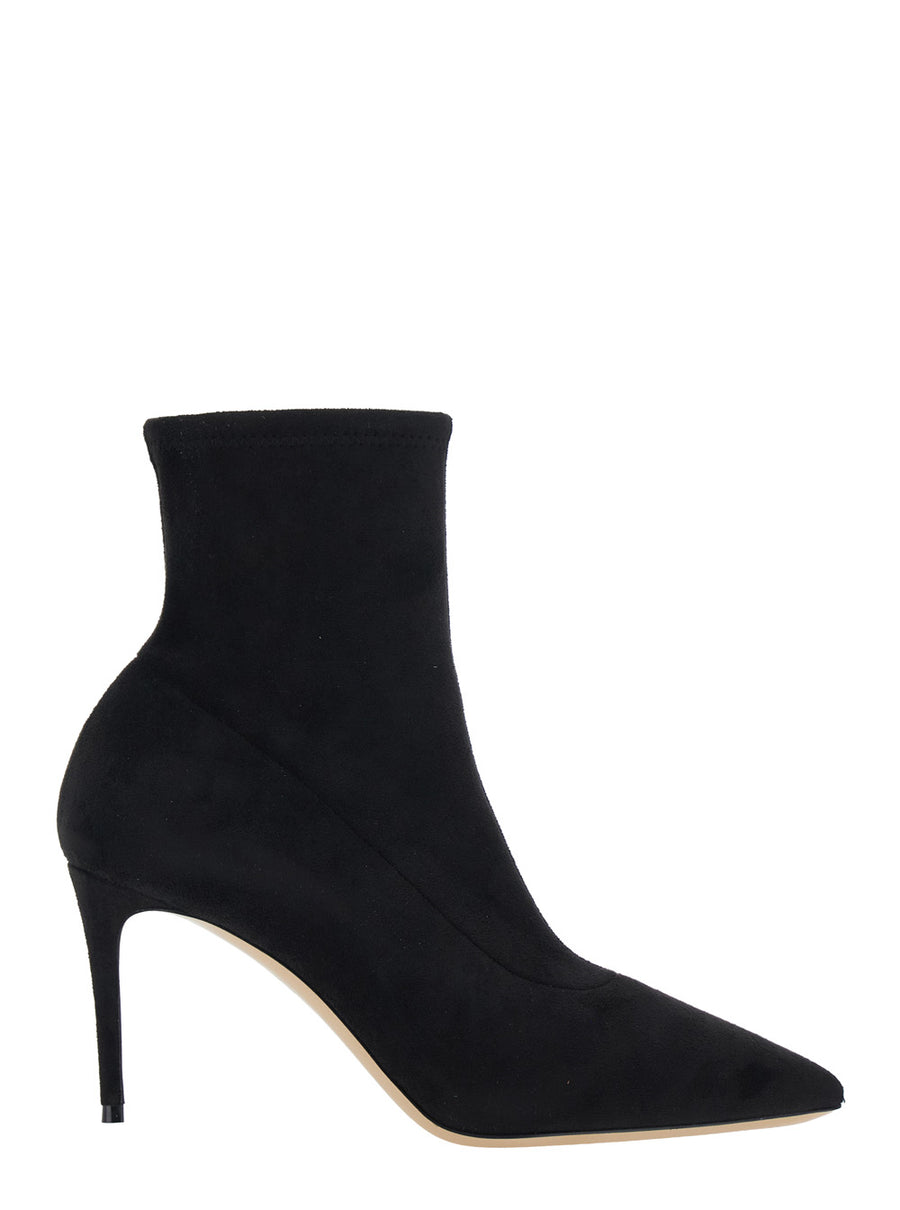 Ankle Boots Julia Camel Stretch Black Leather