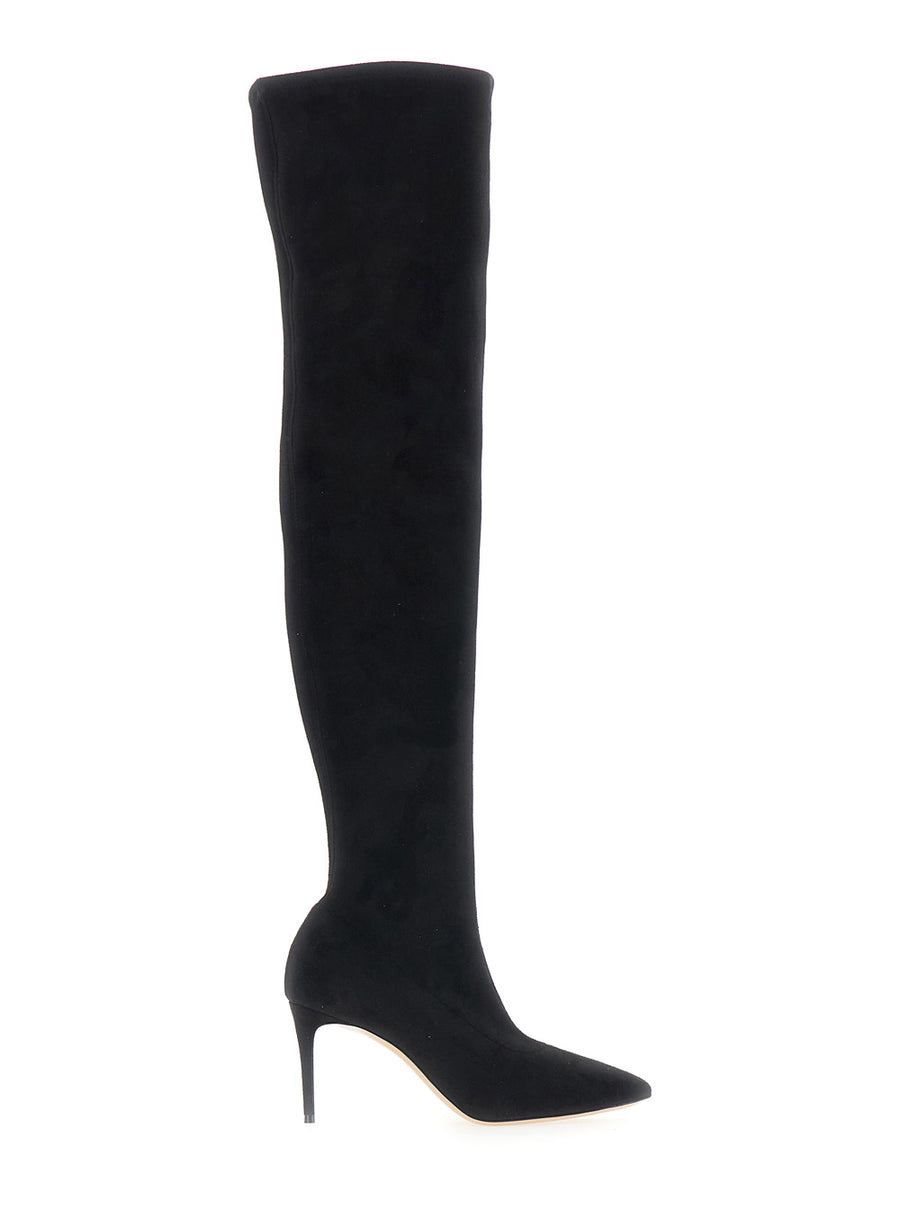 Boots Julia Black Suede Stretch