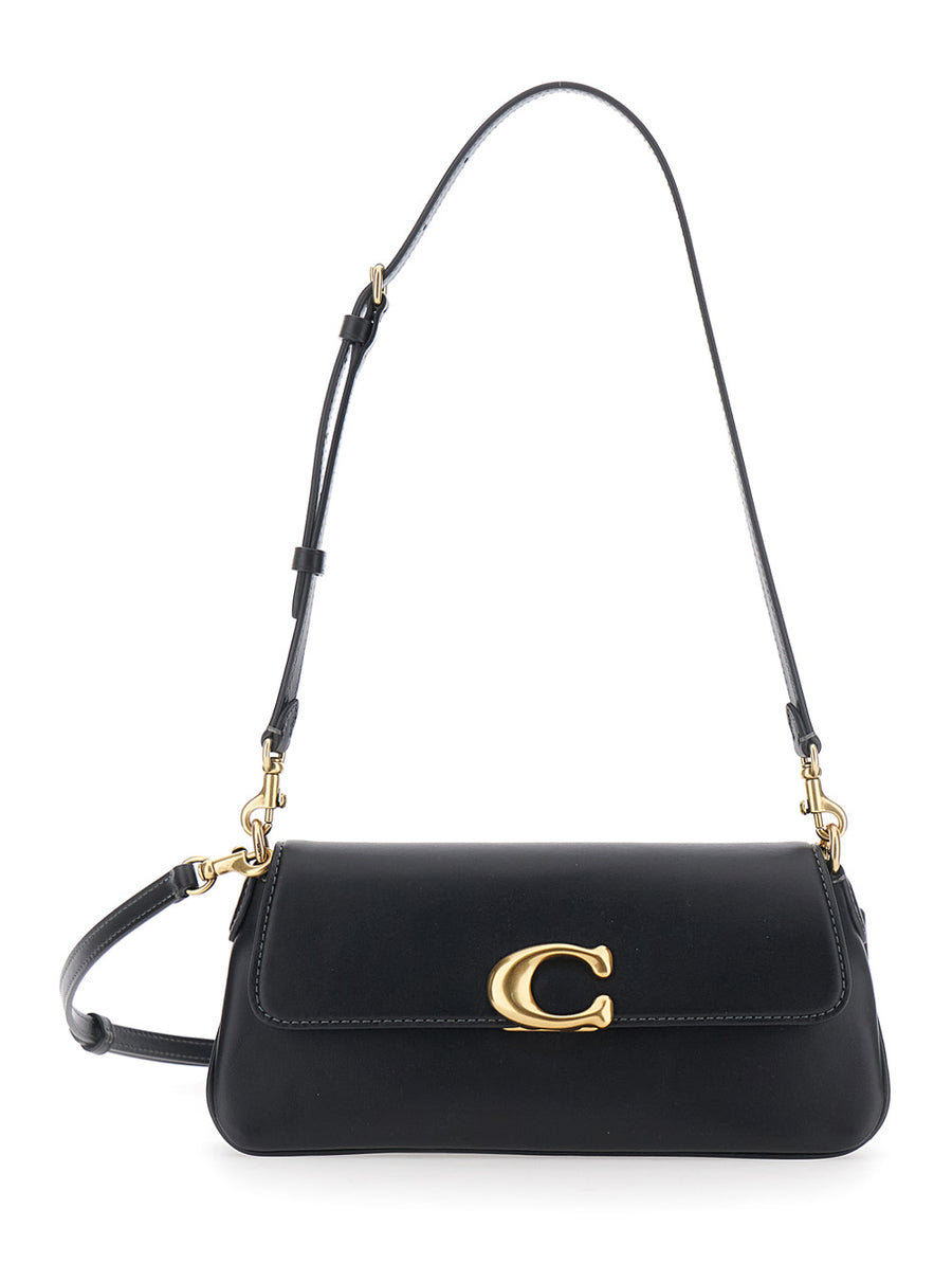 Shoulder Bag Jet Black Leather Cow