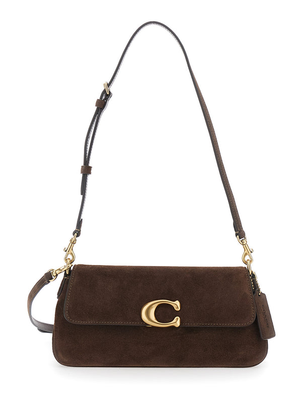 Crossbody Bag Suede Jet Brown Leather Cow Shoulder