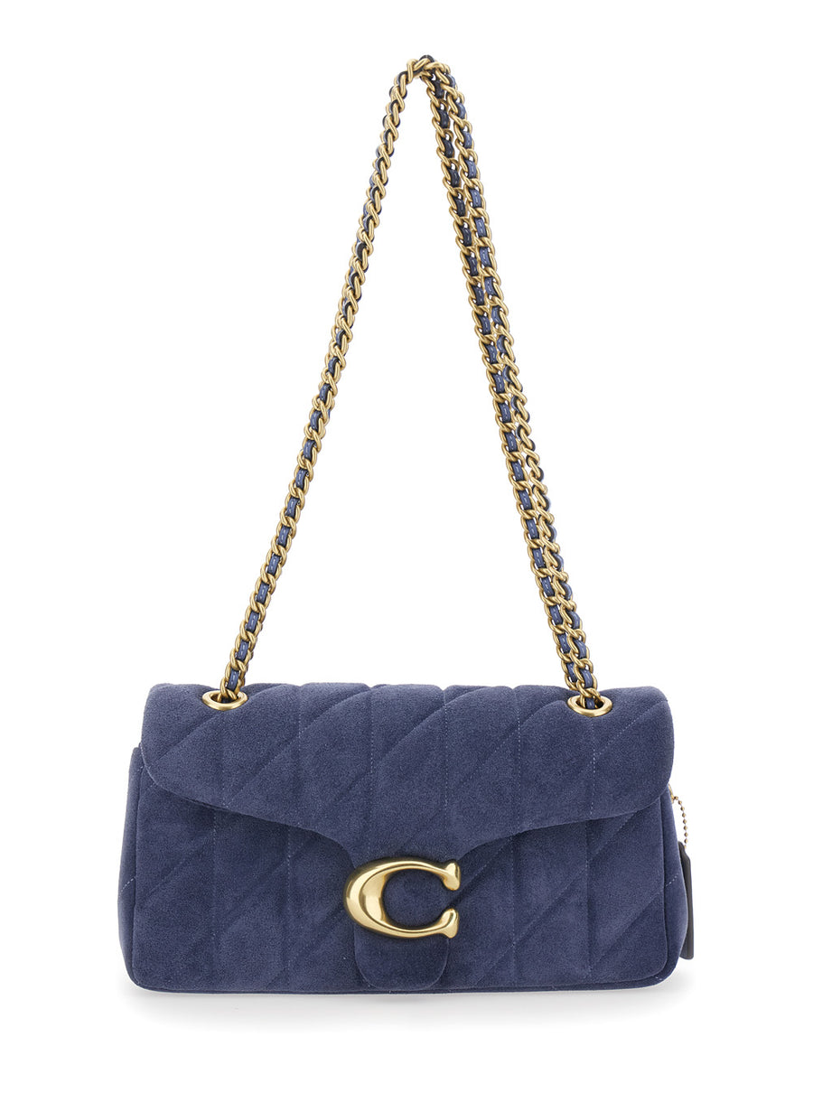 Crossbody Bag Suede Blue Shoulder