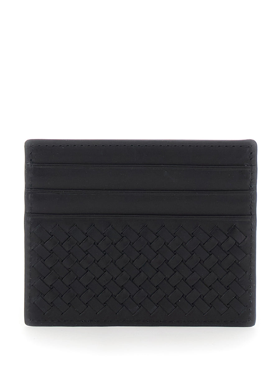 Cardholder Woven Calfskin Black Accessory