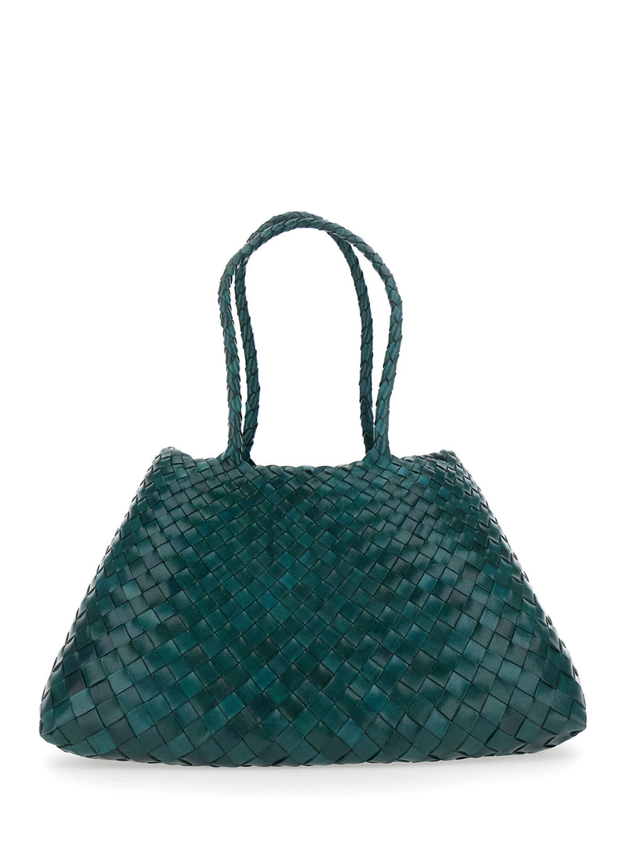 Leather Shoulder Bag Santa Croce Green