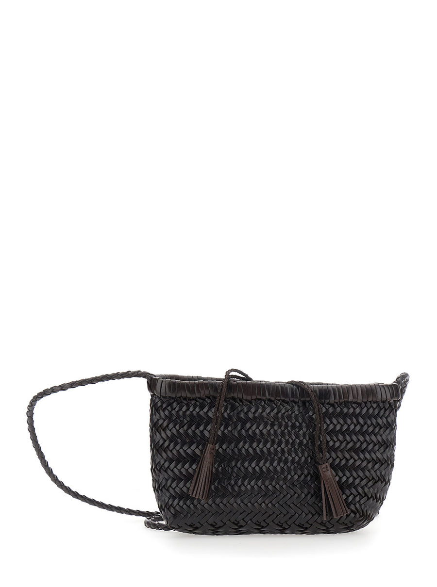 Mini Basket Bag Minsu Brown Leather Shoulder