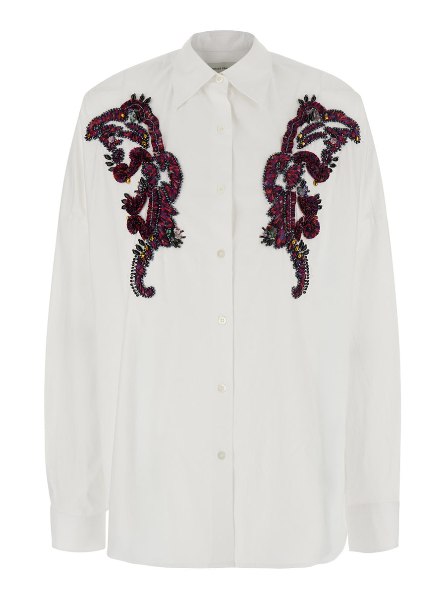 Shirt Kasia White Cotton Blouses