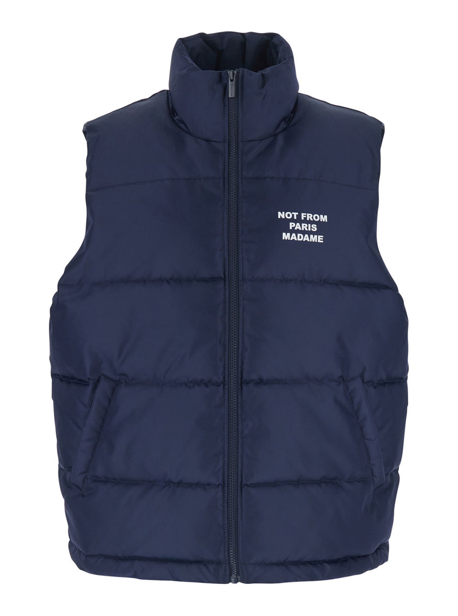 Vest Blue Tech Fabric Padded & Down Jackets