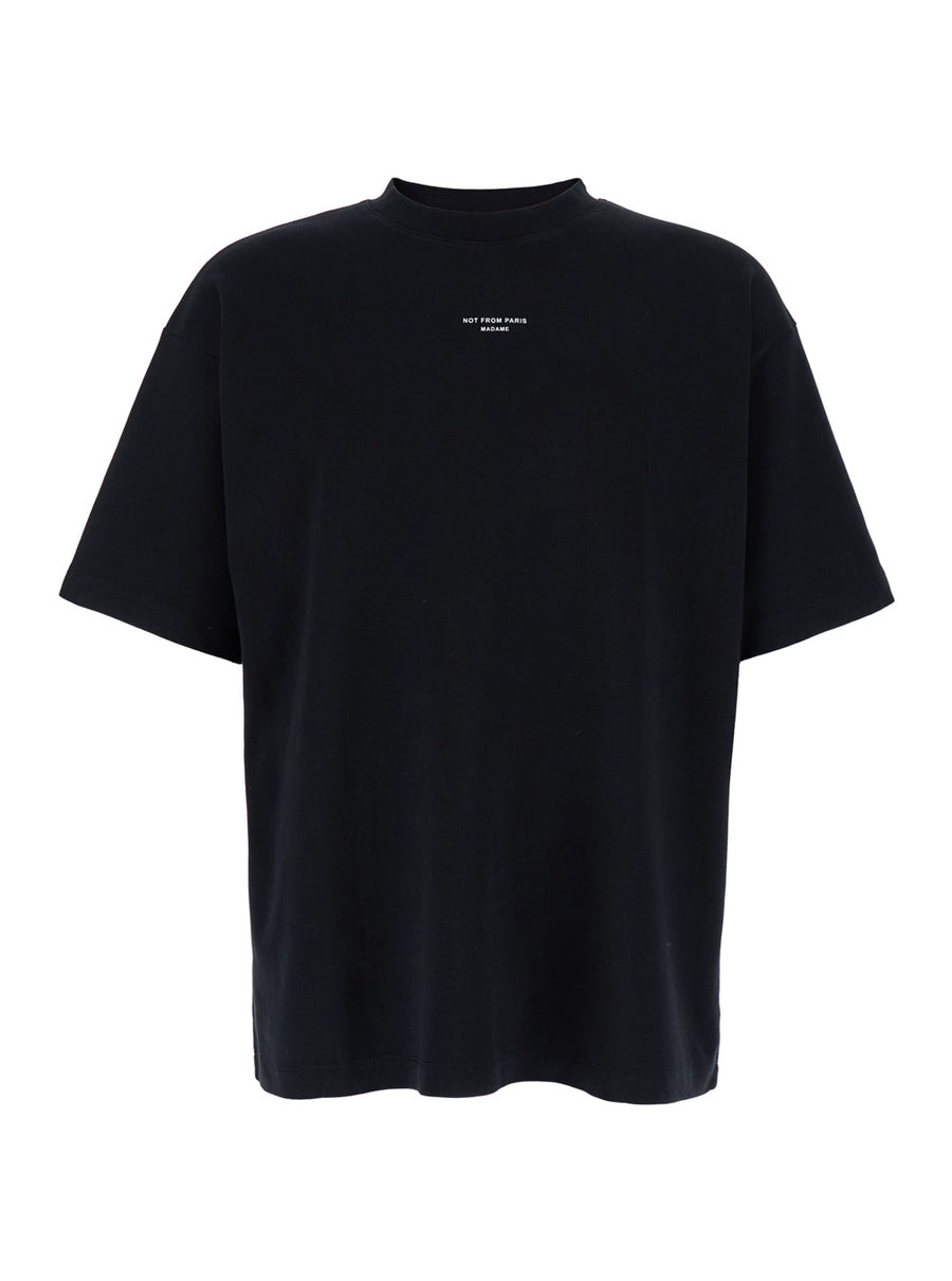 T-Shirt Slogan Classique Black Cotton T-shirts