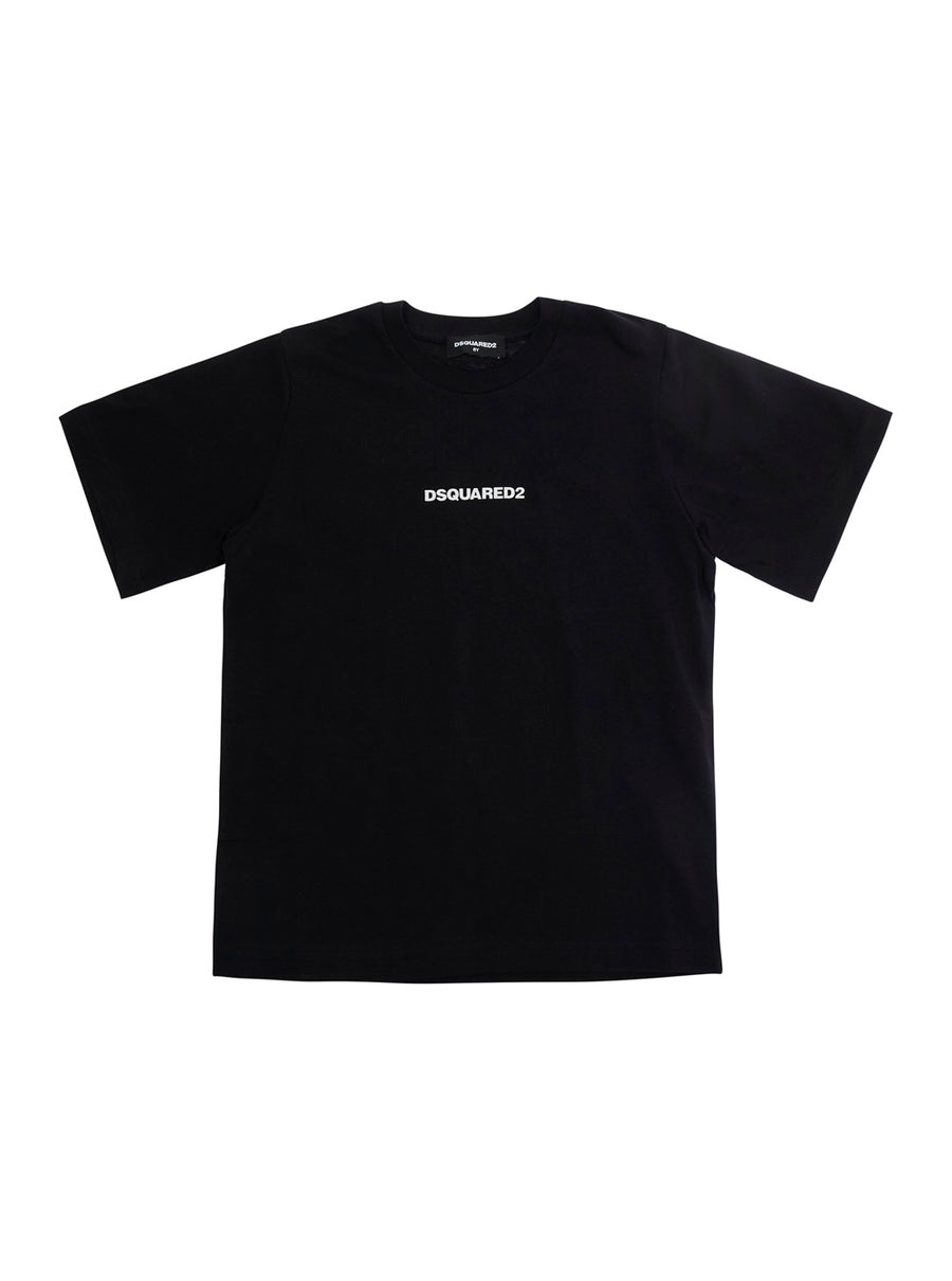 T-Shirt Crew Neck Black Cotton T-shirts