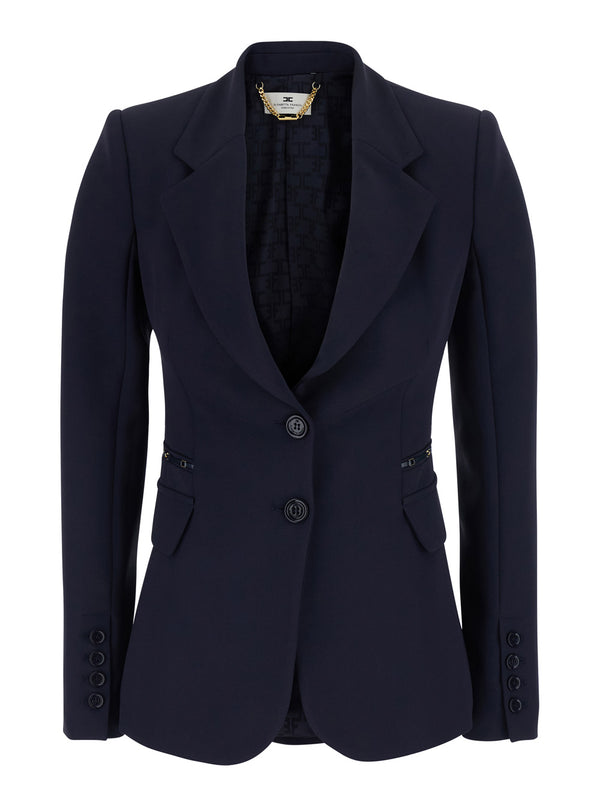 Blazer Blue Crepe Blazers