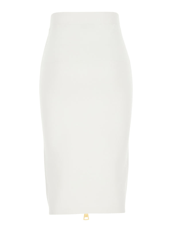 Knit Skirt White