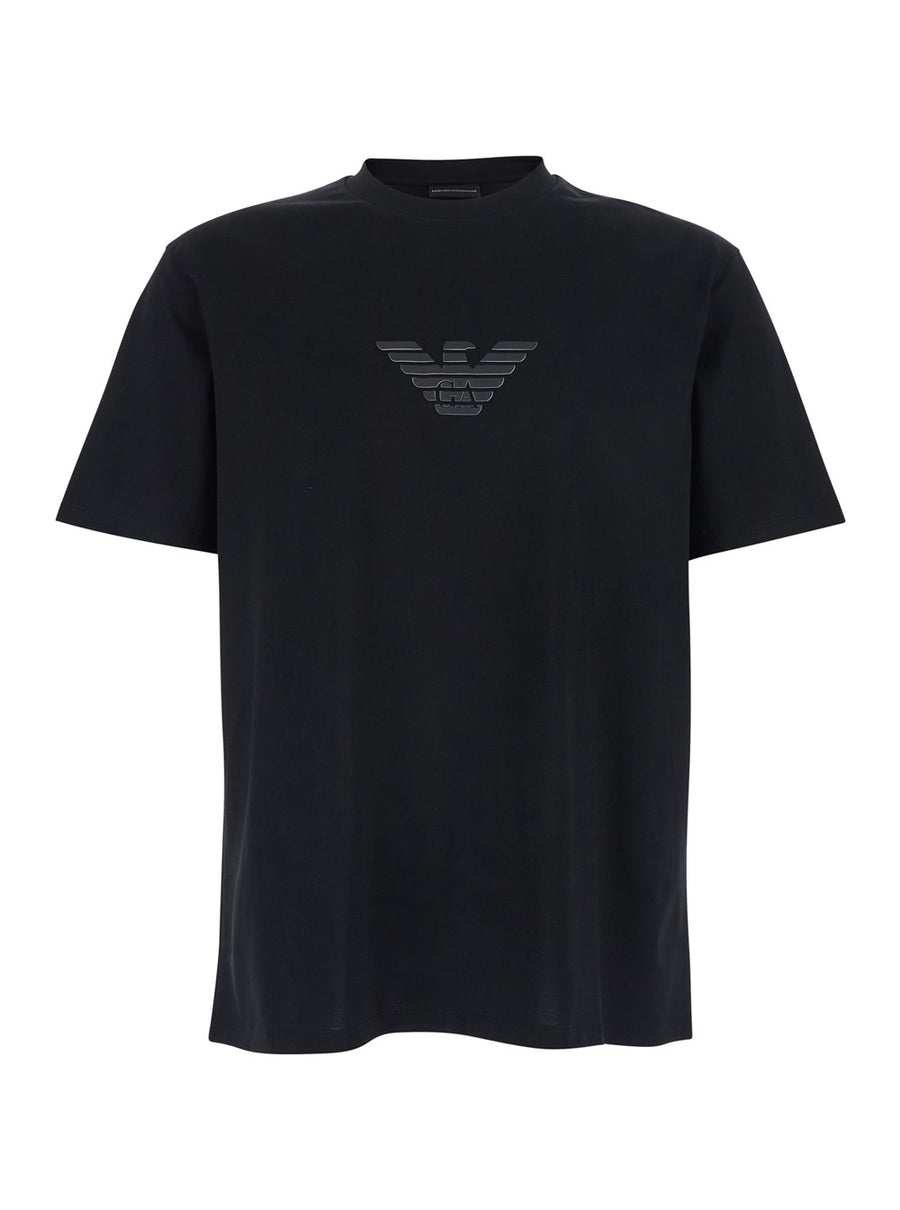Crew Neck T-Shirt Black Cotton T-shirts