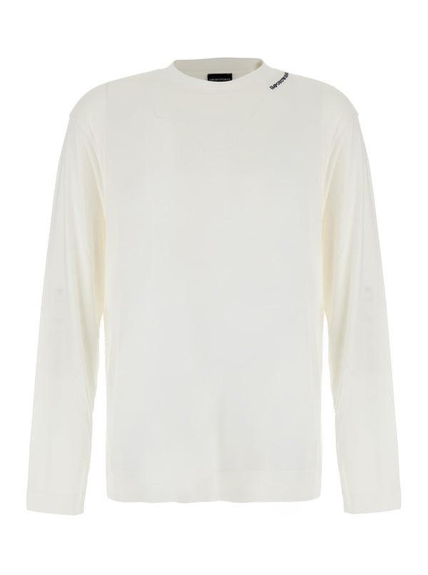 Long-Sleeved Modal T-Shirt White T-shirts